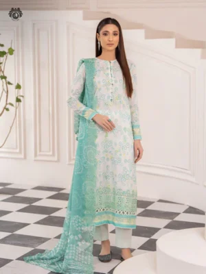 Unstitched Embroidered Lawn Suit