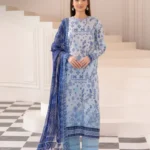 3 PC Unstitched Embroidered Lawn Suit