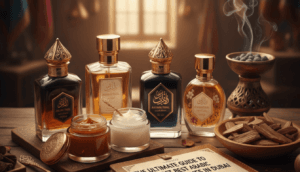 Best cheap Arabic perfumes and perfume cream display in Dubai UAE.